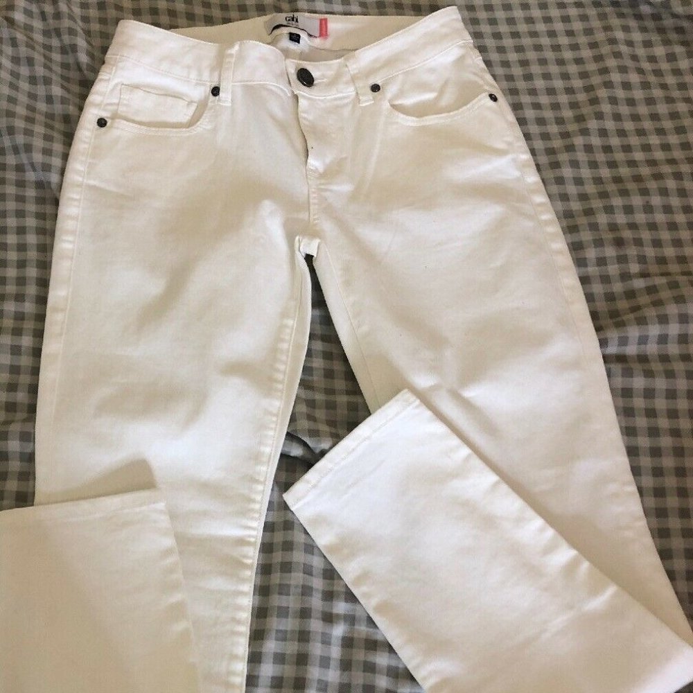 Cabi Slimmie Pants Jeans #5088 Ivory Off White 2